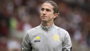 Filipe Luis, técnico do Flamengo, enfrentou Rodrigo Rodrigues, alvo do Coritiba (Foto: Reprodução/ESPN)