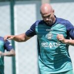 Nicolas Careca em treino pelo Coritiba