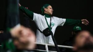 Torcida do Coritiba comemora vitória sobre Botafogo-SP (Foto: Divulgação/Luana Perdoncini)