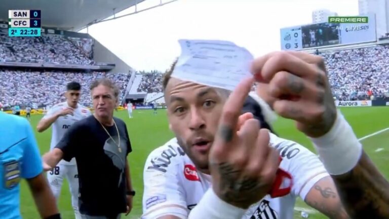 Santos tenta anular vitória do Coritiba após confusão com Neymar
